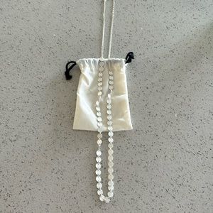 American Eagle silver disc adjustable necklace